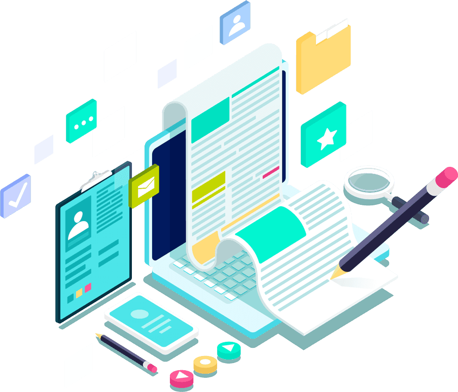 Man at Desk Illustration