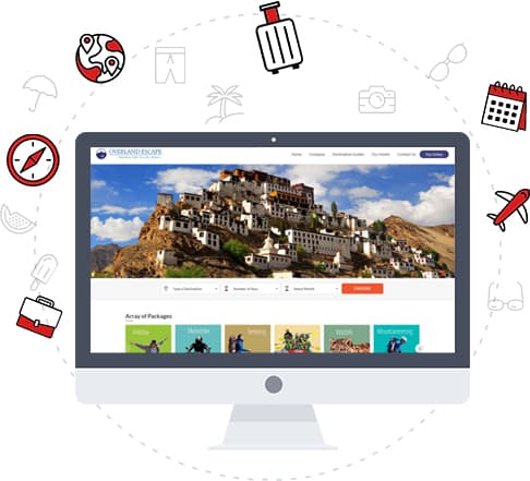 Travel website design and development company in India